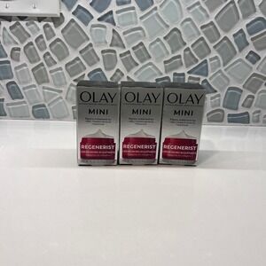 Olay Regenerist Micro-Sculpting Cream Mini 0.5oz 15ml Travel Size 3 Pack NEW